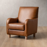 Midlands Leather Armchair - Butterscotch - 1