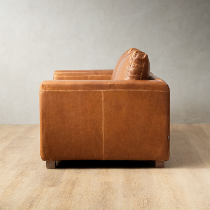 2.2m Westerman Leather Couch - Ginger - 3