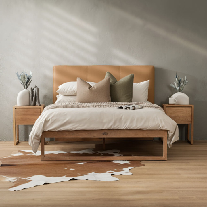 Kimberley King Leather Headboard - Desert - 1