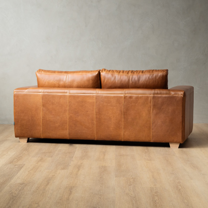 2.2m Westerman Leather Couch - Ginger - 4