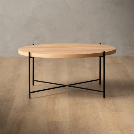Tankwa Round Coffee Table - Veneer - Pale Wheat