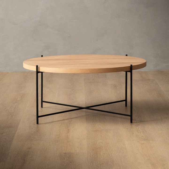 Tankwa Round Coffee Table - Veneer - Pale Wheat - 1