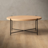 Tankwa Round Coffee Table - Veneer - Pale Wheat - 1
