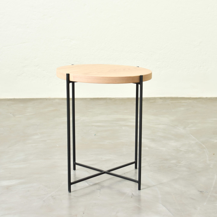 Tankwa Round Side Table - Pale Wheat Oak Veneer - 1