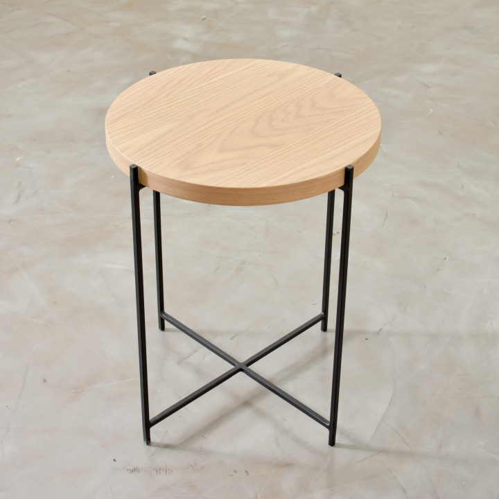Tankwa Round Side Table - Pale Wheat Oak Veneer - 2