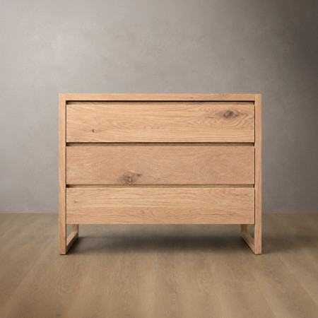 Swazi Three Drawer Chest - Oak - 1