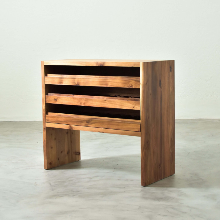Small Linear Wine Rack - Blackwood - 1