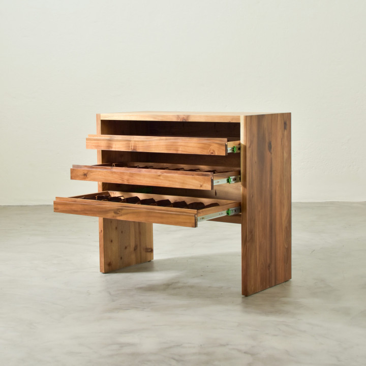 Small Linear Wine Rack - Blackwood - 2
