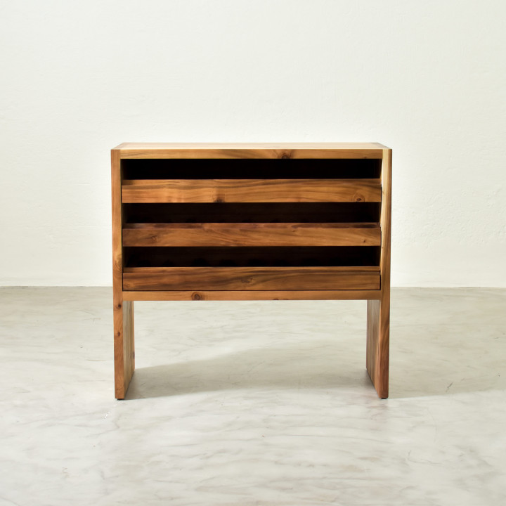 Small Linear Wine Rack - Blackwood - 3