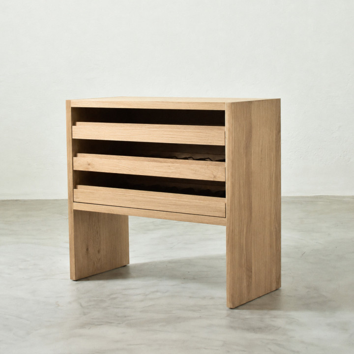 Small Linear Wine Rack - Oak Smoke - 1