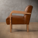 Palmiet Leather Armchair - Oak - Butterscotch - 6