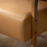 Palmiet Leather Armchair - Oak - Desert - 8