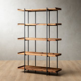 Musina Bookshelf - Small - Oak Smoke - 4