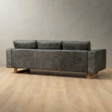 Clarkson 3-Seater Leather Couch - Charcoal - 2