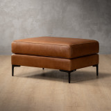 Tulbagh Leather Ottoman - Butterscotch - 1