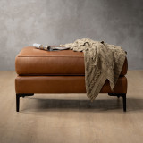 Tulbagh Leather Ottoman - Butterscotch - 2