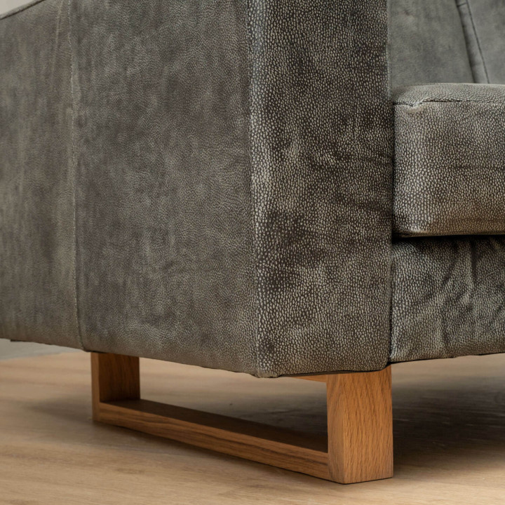Clarkson 3-Seater Leather Couch - Charcoal - 3