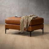 Tulbagh Leather Ottoman - Ginger - 3