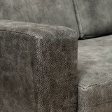 Clarkson 3-Seater Leather Couch - Charcoal - 4