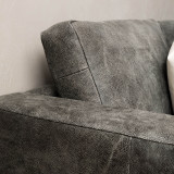 Clarkson 3-Seater Leather Couch - Charcoal - 5