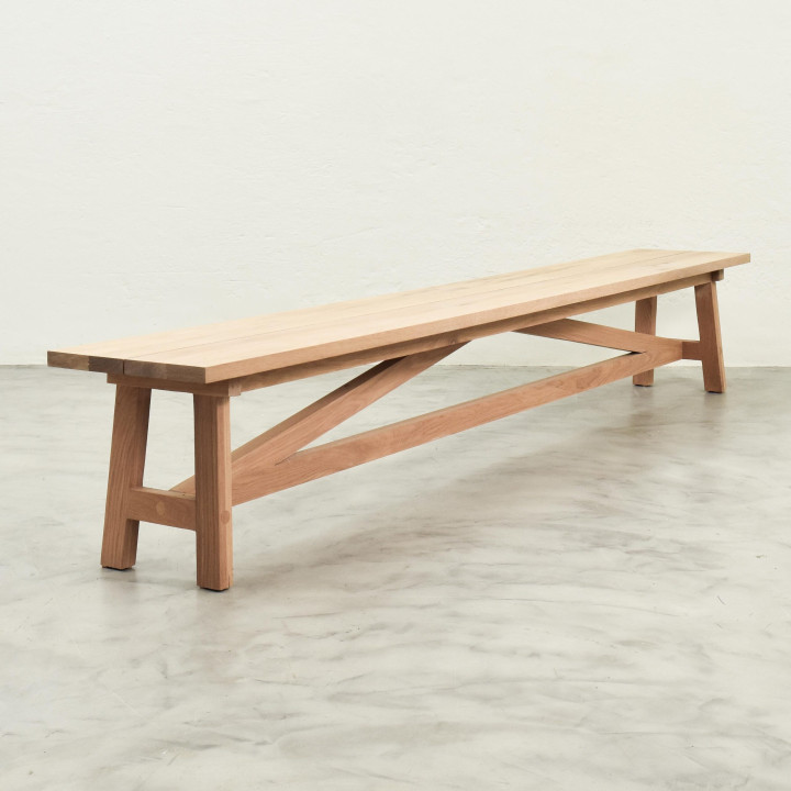 2.4m Griekwa Bench - Oak - 1