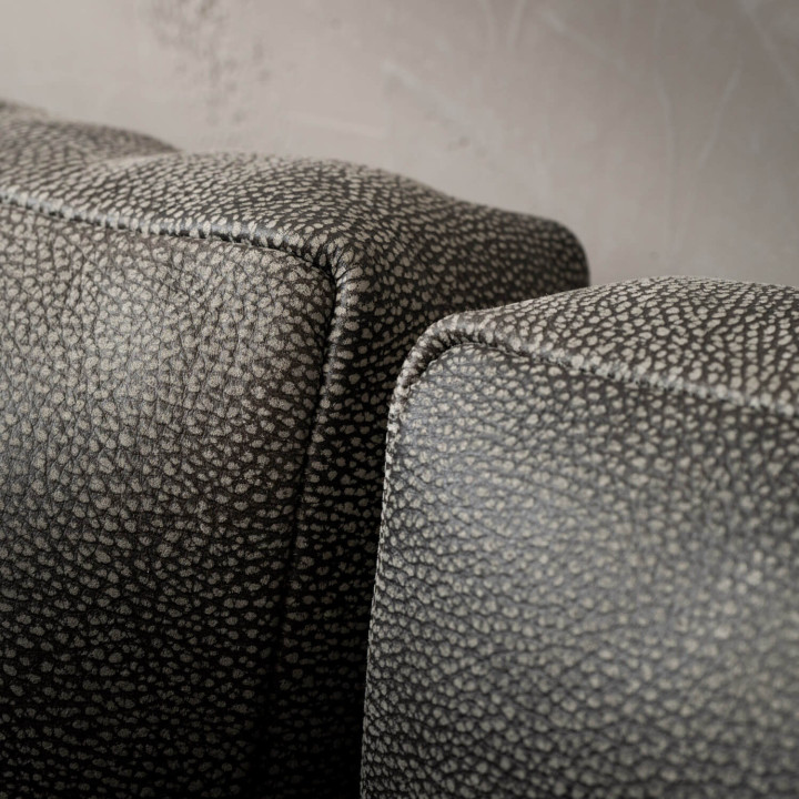 Clarkson 3-Seater Leather Couch - Charcoal - 7