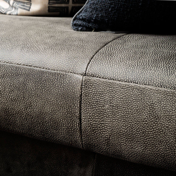 Clarkson 3-Seater Leather Couch - Charcoal - 8