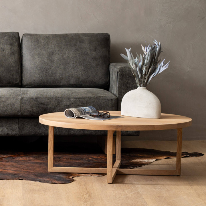 Clarkson 3-Seater Leather Couch - Charcoal - 9