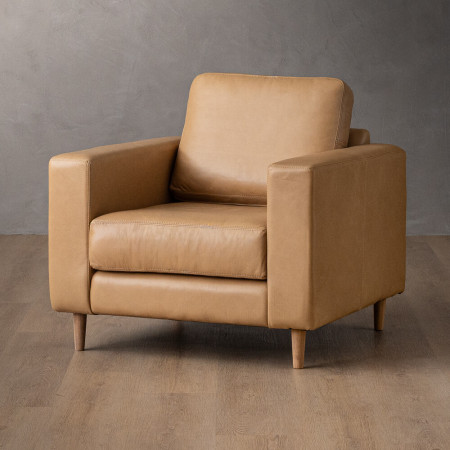 Parys Leather Armchair - Desert - 1