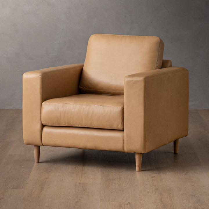 Parys Leather Armchair - Desert - 1
