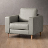 Parys Leather Armchair - Grey - 1