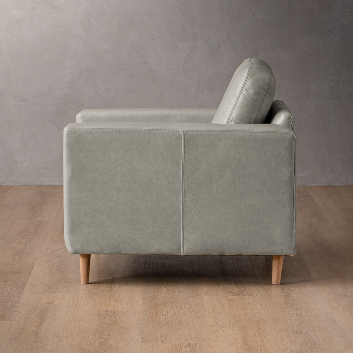 Parys Leather Armchair - Grey - 4