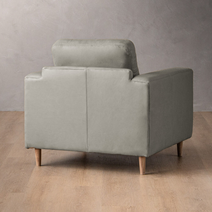 Parys Leather Armchair - Grey - 5