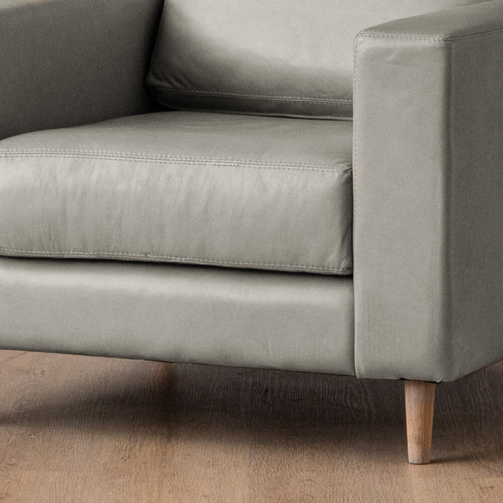 Parys Leather Armchair - Grey - 6