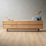 Philadelphia 6 Drawer TV Unit - Oak - 2