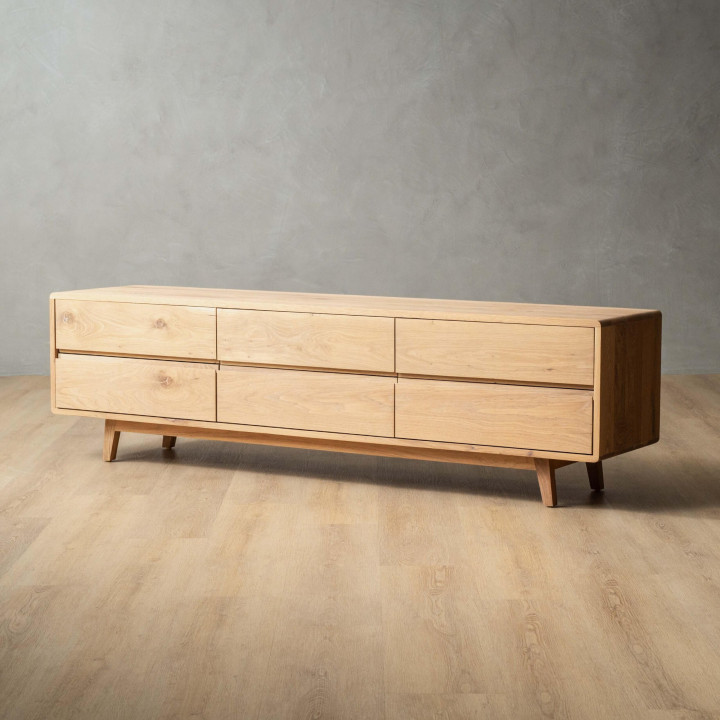 Philadelphia 6 Drawer TV Unit - Oak - 3