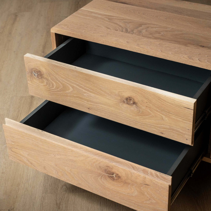 Philadelphia 6 Drawer TV Unit - Oak - 9