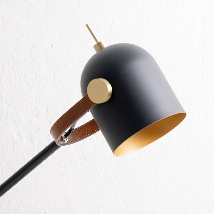 Leather Bound Black Desk Lamp - 2