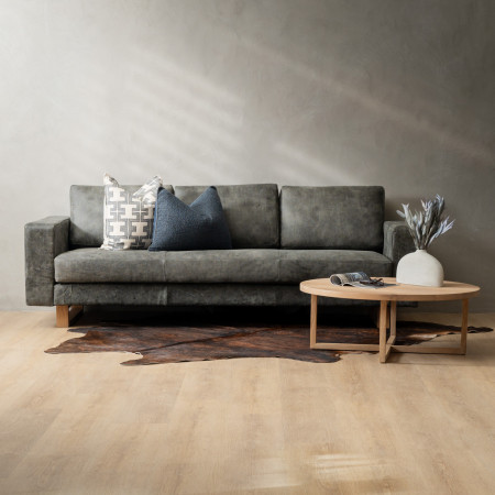 Clarkson 3-Seater Leather Couch - Charcoal - 13