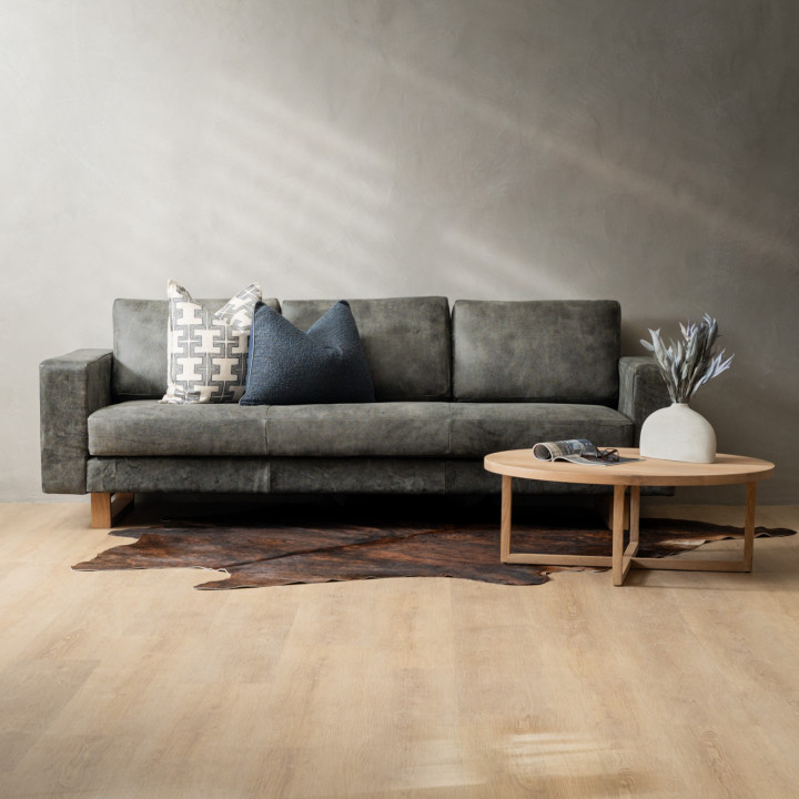 Clarkson 3-Seater Leather Couch - Charcoal - 13