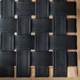 Cederberg Tall Leather Bar Stool - Oak - Black - 3