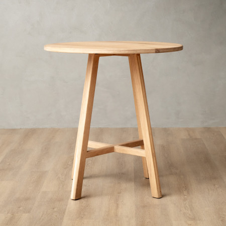 Rhodes Tall Bar Table - Oak - 1