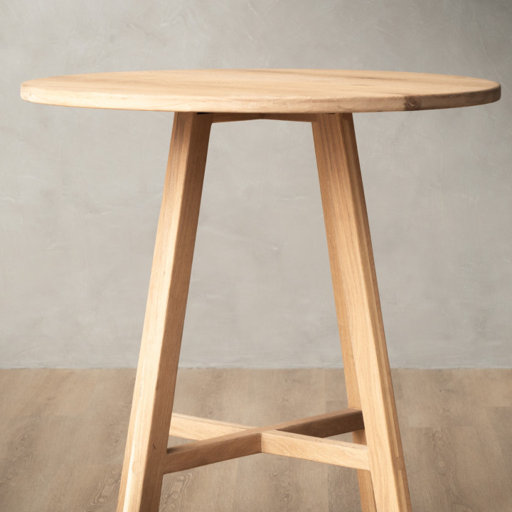 Rhodes Tall Bar Table - Oak - 4