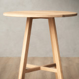Rhodes Tall Bar Table - Oak - 4