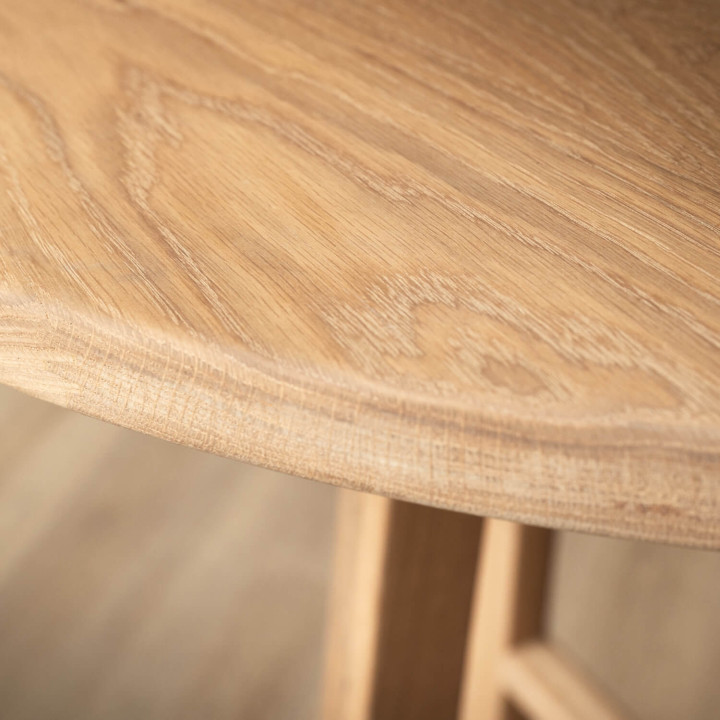Rhodes Tall Bar Table - Oak - 5