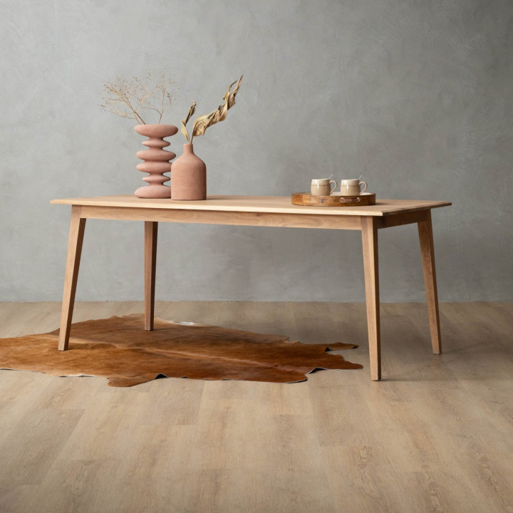 6-Seater Kitchen Dining Table (1.8m) - Oak - 2