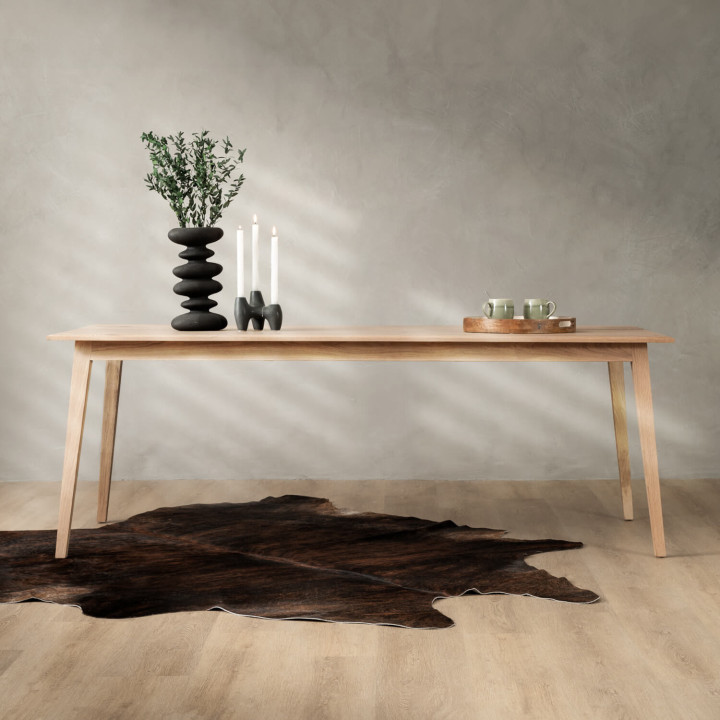 8-Seater Kitchen Dining Table (2.1m) - Oak - 2