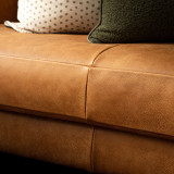 Clarkson 3-Seater Leather Couch - Caramel - 5