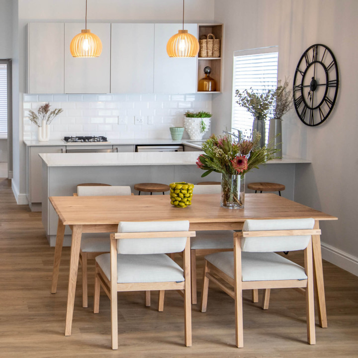 4-Seater Kitchen Dining Table (1.4m) - Oak - 1