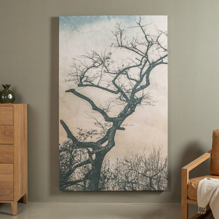 Pink Blue Tree Canvas - 2